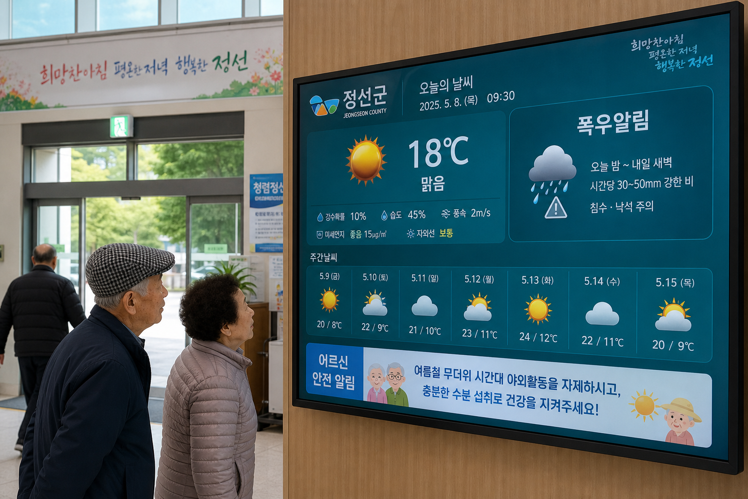 정선 날씨 안내 · 폭우알림